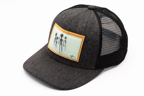 Moody Llama Trucker Hat for Men and Women – 5-Panel Mesh Outdoor Cap with Curved Brim, Roadie Design, Heathered Cotton Polyester, with Adjustable Snap Closure Cap