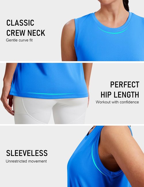 MAGCOMSEN Women's Workout Tank Top - Sleeveless Athletic Shirt for Summer Yoga & Running | Loose Fit
