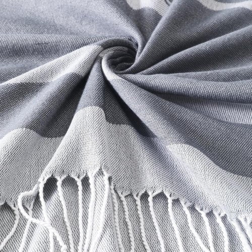 Genovega Oversized Cotton Turkish Beach Towels 72"x36" Lightweight Quick Dry Sandless Pool Swim Towel Large No Sand Adult Travel Compact Blanket Essentials Cruise Accessories Must Haves Grey Turtle