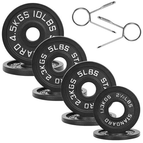 Aurorafy Cast Iron Olympic 2 Inch Weight Plate for Weightlifting and Strength Training, Multiple Weights Available, 45LB Set (2.5LB 5LB 10LB)
