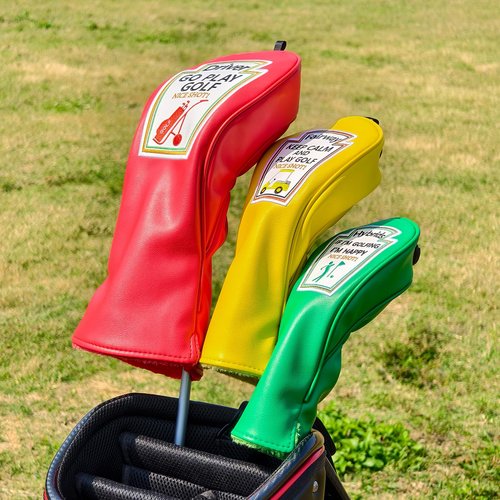 Craftsman Golf Funny Golf Club Head Covers, Driver 3 5 Wood Fairway Hybrids Headcover, 3 Pieces Deign Snug Fits