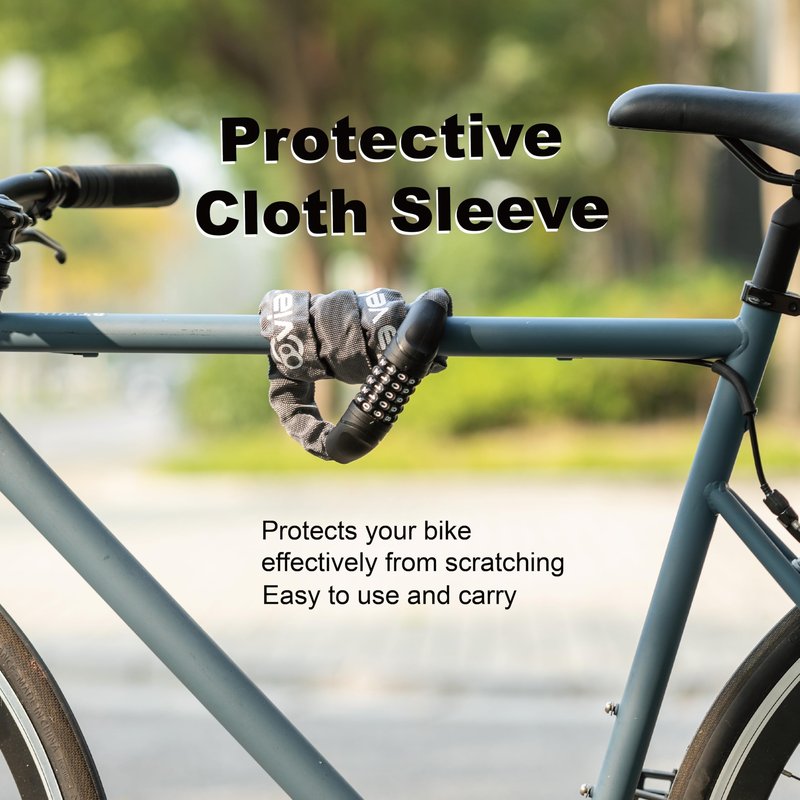 Via Velo Bike Chain Lock, 5-Digit Resettable Combination Heavy Duty Anti-Theft Bicycle Lock, 2.95 Ft Security Bike Locks for Scooter, Motorcycle, Gate, Fence, Valuables Etc