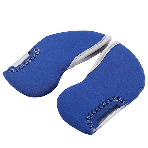 10pcs Neoprene Golf Iron Club Covers See Through Window Head Cover(Blue)