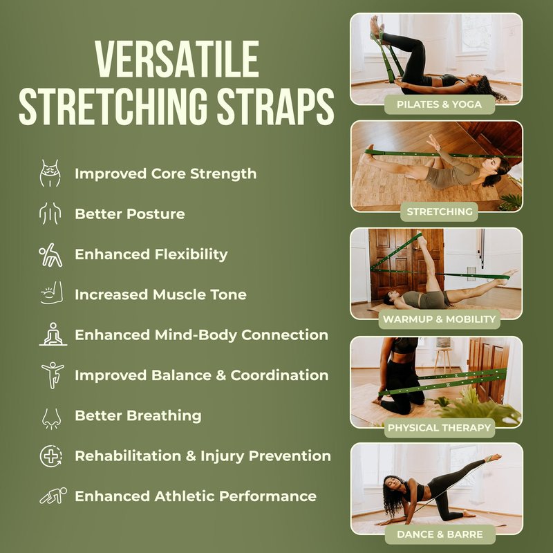 Two8 Bands Pilates in a Box -Workout Resistance Bands For Working Out Women & Men, Resistance Band With Loops, Stretch Band For Exercise, At Home Pilates Equipment for Home Workouts Kit, Workout Loops