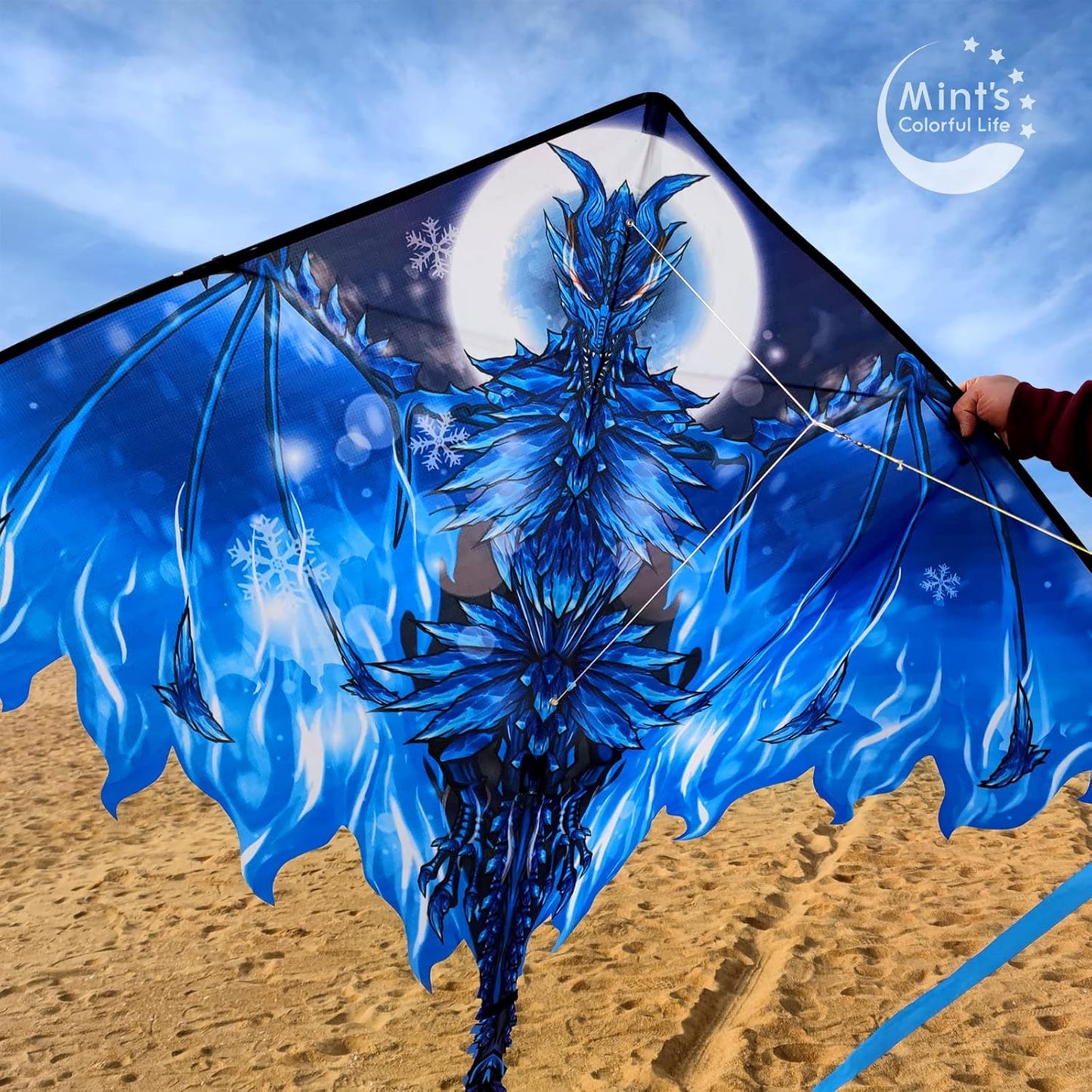 Mint's Colorful Life Dragon Kite - Easy to Fly for Kids & Adults | 300ft String Included