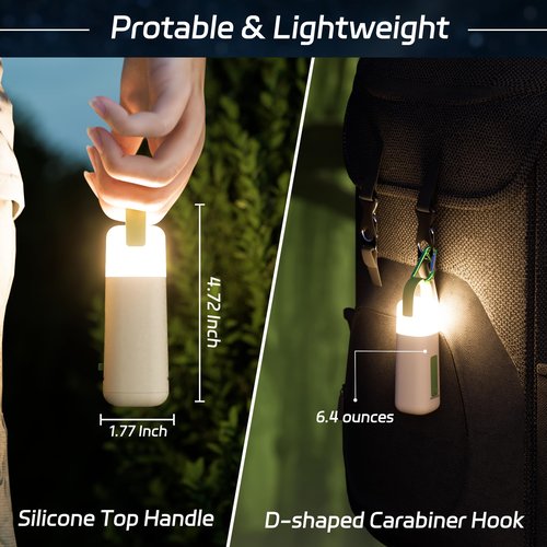 HALOSTORMS Camping Lantern, 350 Hours Running Time Rechargeable Lantern, 3200mAh Lantern Flashlight with 4 Modes, Waterproof Tent Light for Hiking, Emergency, Power Outages (Green 1PK)
