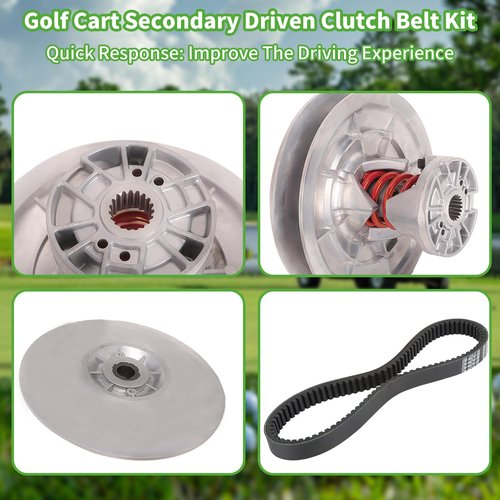 10L0L Golf Cart Torque Driven Clutch with Belt Kit for Yamaha G2 G8 G9 G11 G14 G16 G20 G21 G22 G28 (85-07), OEM# JN6-G6270-00 JN6-G6271-02 J55-G6270-01