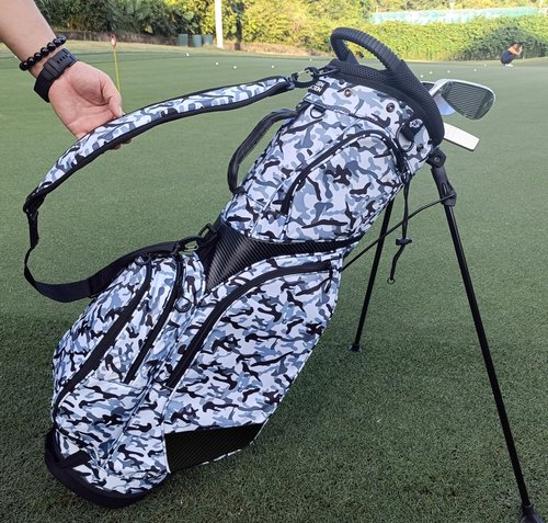 Lightweight Waterproof Golf Cart Bag with Portable Handle – Durable Golf Club Organizer with Multiple Pockets for Men & Women (Urban Camouflage)