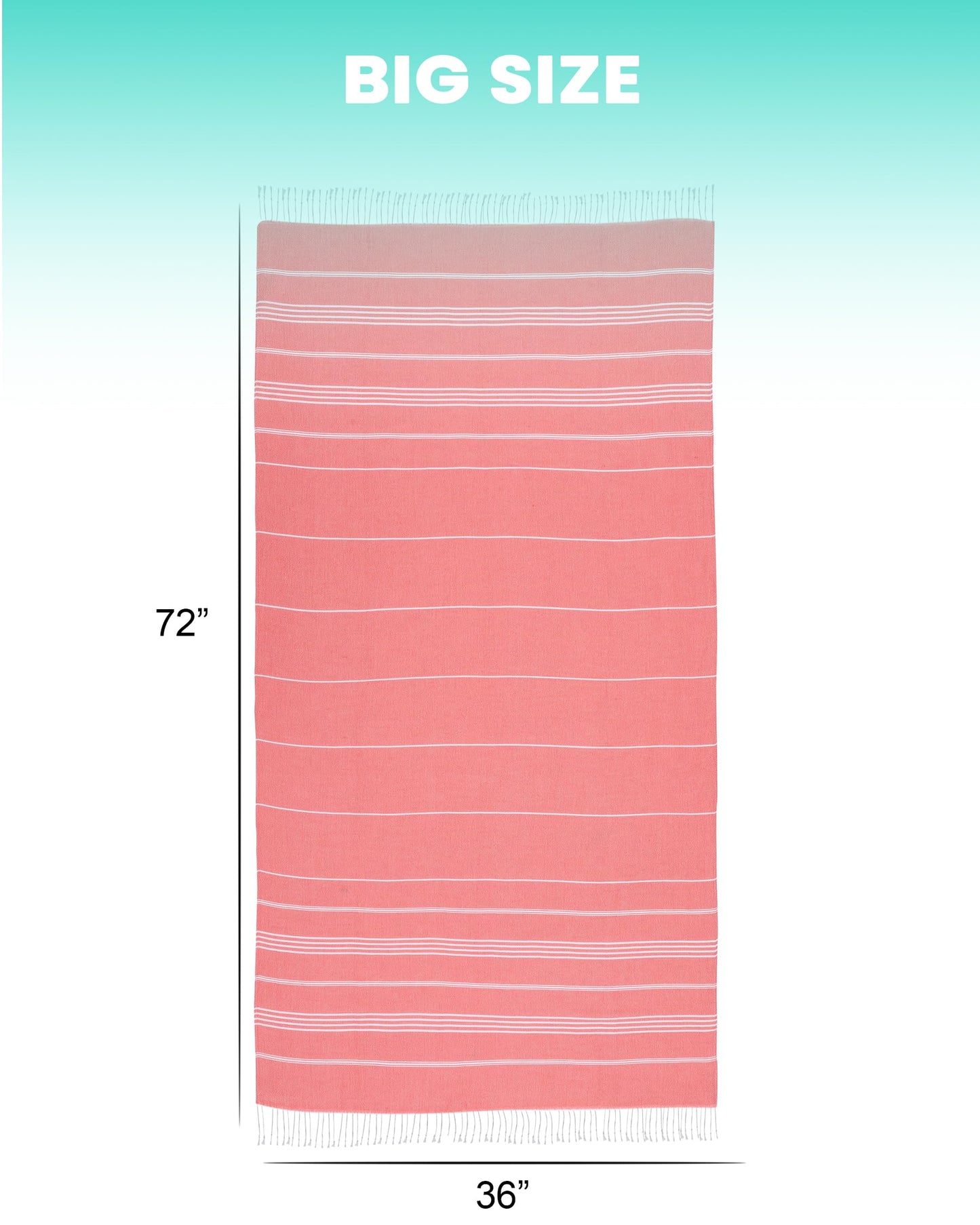 Turkish Beach Towels Yoga Blanket Gym Workout Towel 2024 Women Birthday Gift Ideas for Mom Day Mother Grandma Wife Sister Girlfriend Her Friend Appreciation Thank You Father Husband Boyfriend Brother