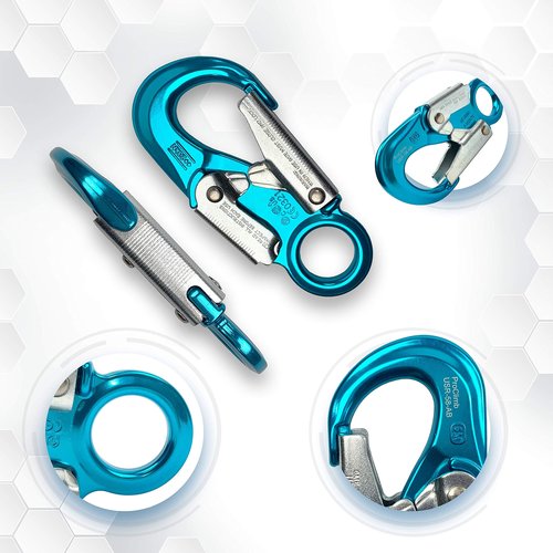 ProClimb Forged Aluminum Carabiner with Captive Eye, Blue