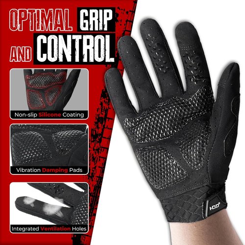 HANDLANDY Motorcycle Gloves - Breathable Touchscreen Tactical Riding Gloves for Men & Women | Perfect for Cycling & Climbing