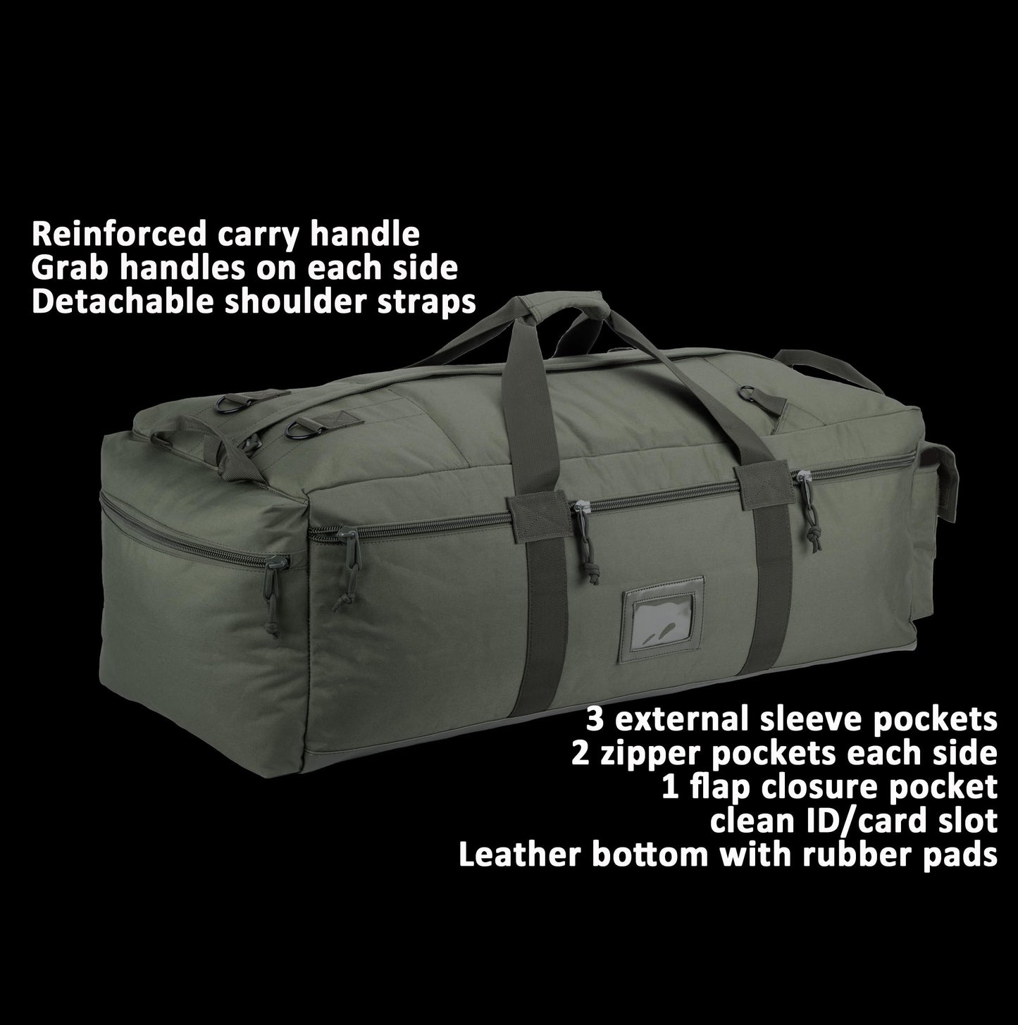 XMILPAX Large Military Duffle Bag Tactical Gear Load Out Bag Deployment Cargo Bag Travel Sports Equipment Duffel Luggage Bag with Backpack Straps 90L