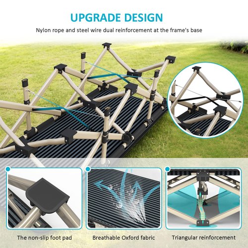 ATORPOK Oversized Camping Cot for Adults, Extra Wide 31.5'' Folding Bed with Carry Bag, Lightweight 500lbs Support, Portable Sleeping Cot for Home, Office, Camping