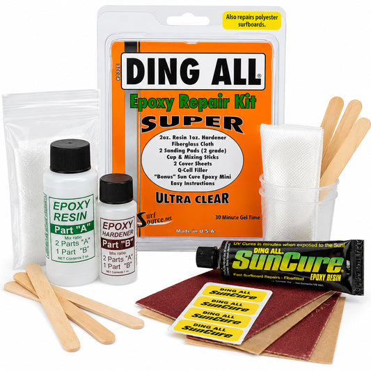 Ding All 3 Oz (84ml) Super Epoxy Repair Kit for Small to Medium Size Epoxy and Polyester Surfboards Repairs