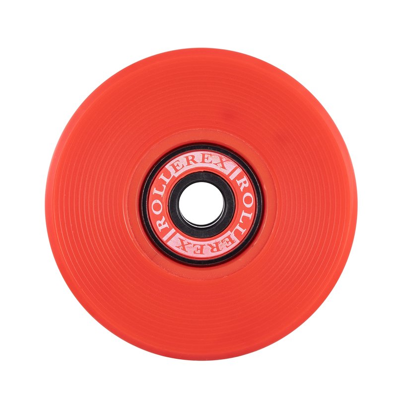 Rollerex ST360 92A 54mm x 32mm Roller Skate Wheels (8-Pack w/Bearings, Spacers and Washers) (Color Options) - Indoor Outdoor - Use for Quad Skate Wheel Replacement (Rocket Red)
