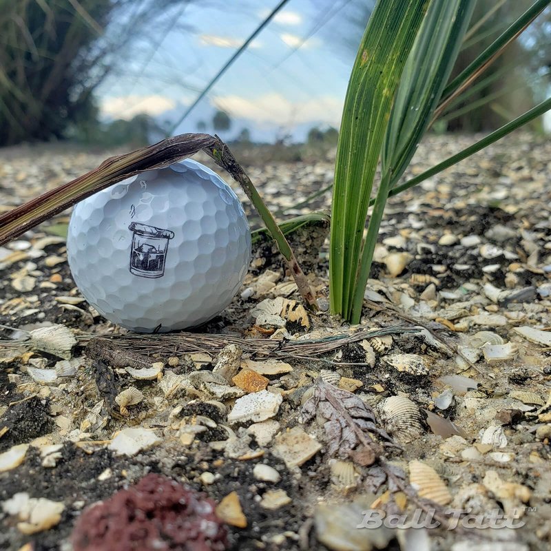 Ball Tatt - Whiskey Cigar Golf Ball Stamp, Golf Ball Stamper, Self-Inking Golf Ball Stamp Markers, Reusable Golf Ball Marking Tool to Identify Golf Balls, Golfer Gift Golfing Accessories