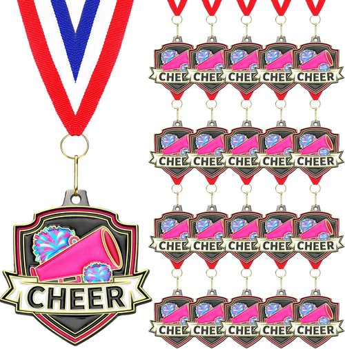 Bulk Sports Medals - 10/20/30/40 Pcs Award Medals with Neck Ribbons | 2.4 Inch Winner Trophy for Tournaments