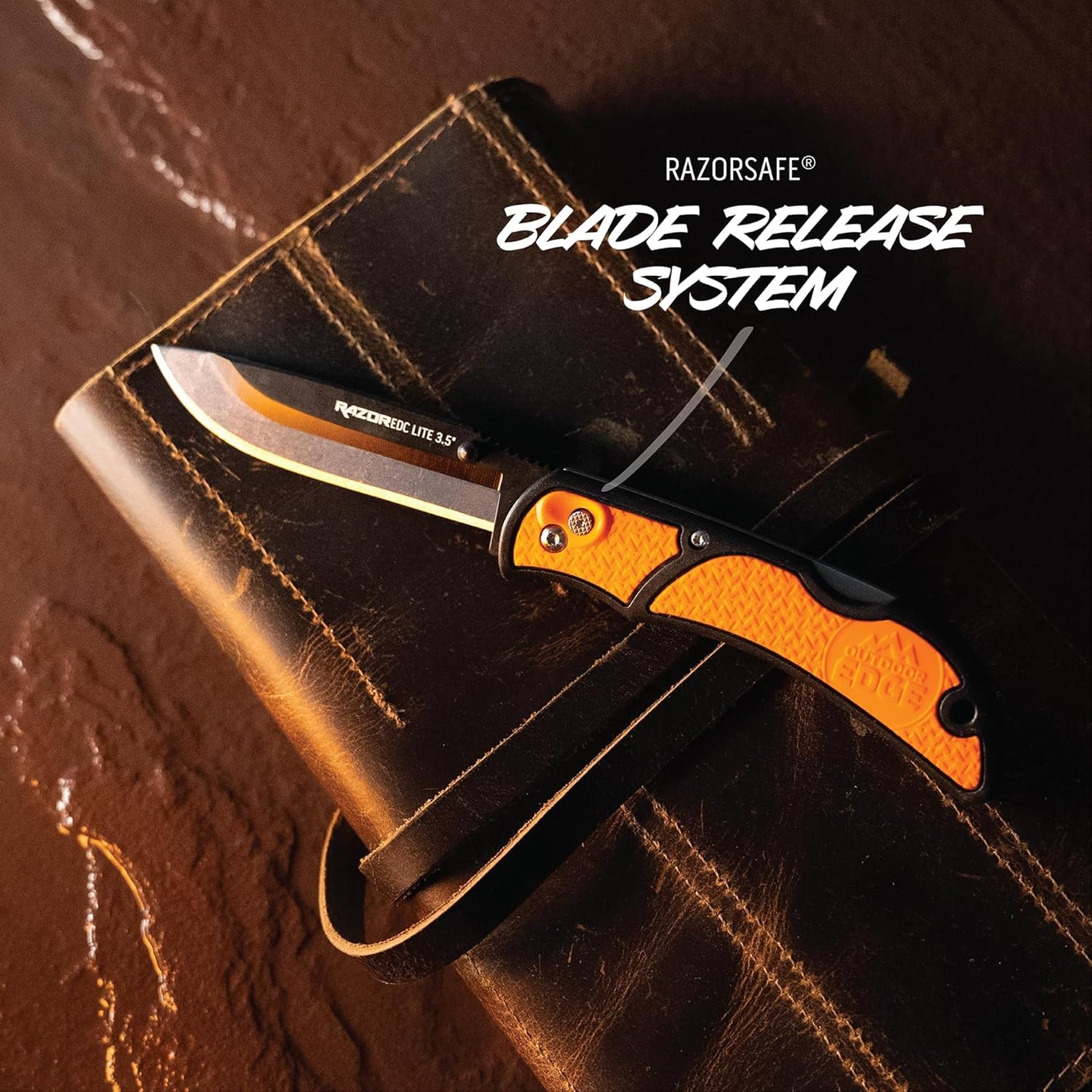RazorLite EDC Pocket Knife 3.5” - Obsidian Black, Replaceable Blades & Clip for Camping, Hunting, Survival