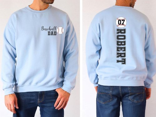 Baseball Soccer Football Shirt - Custom Name & Number for Mom, Dad, Grandma, Grandpa | Perfect Game Day Outfit