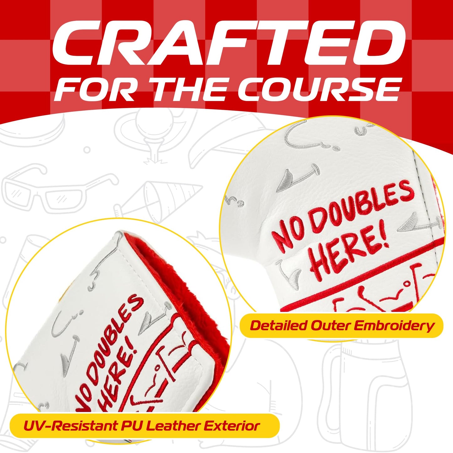 Buried Lies Golf Head Covers, Blade Putter Cover - Magnetic Closure, Advanced Embroidery, Full Protection - Golf Accessories, Cool Funny Headcover for Men and Women