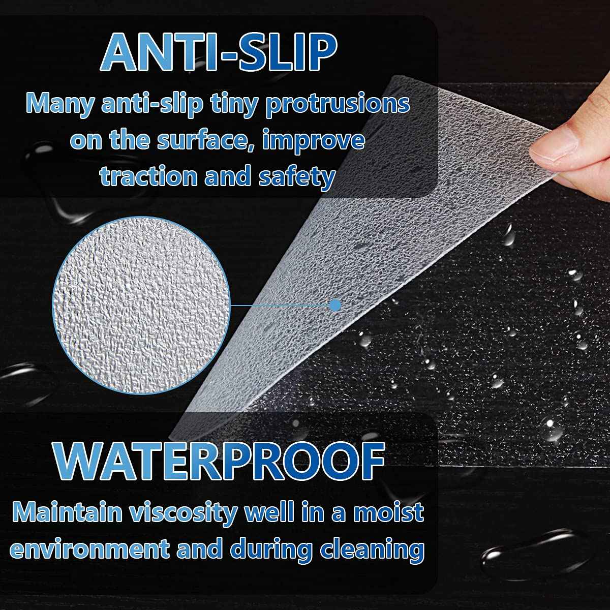 Butizone Stair Treads Non Slip 6" x 30", 5-Pack Pre-Cut Clear Anti Slip Strips for Wooden Steps Indoor, Transparent and Waterproof Grip Tape, Safety for Elderly, Children, and Dogs