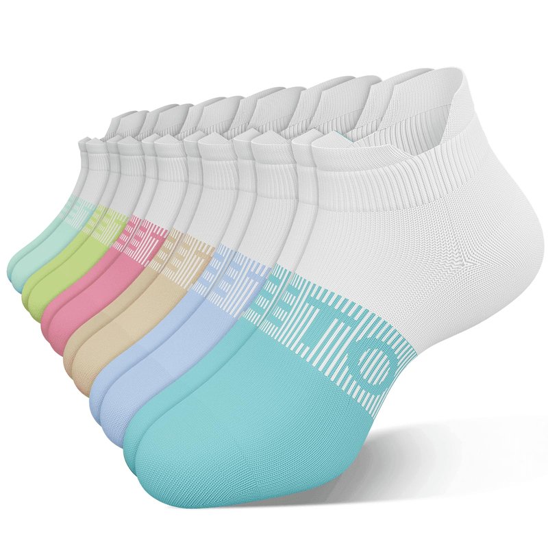 easetoe 6 Pairs Ankle Compression Socks Women Men 15-20 mmHg Low Cut Athletic Running Arch Support for Travel Nurses Flight