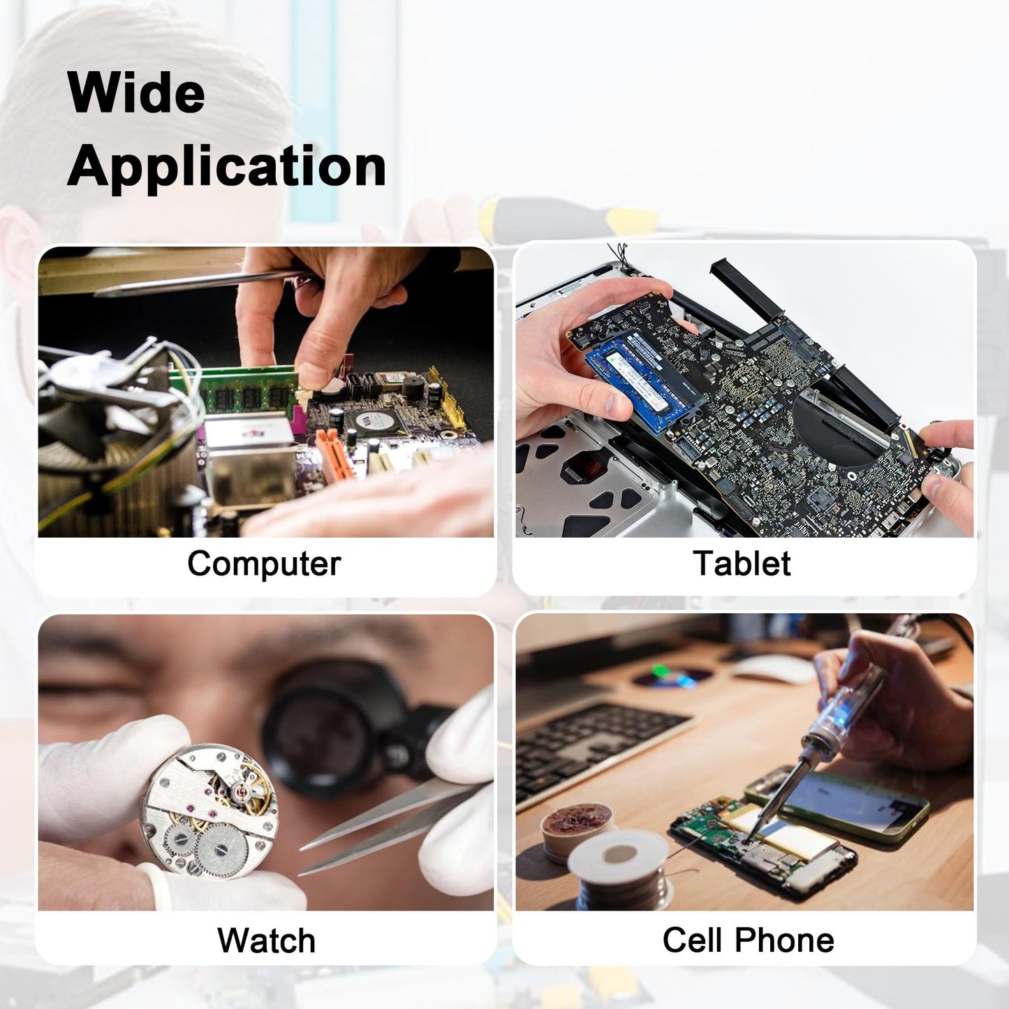 Extra Large Soldering Mat 23.7''x13.8'' Premium Silicone 932°F Heat Resistant Repair Mat Non-Slip Large Silicone Mat for Soldering Iron, Electronic, Phone, Laptop Repair (Grey)