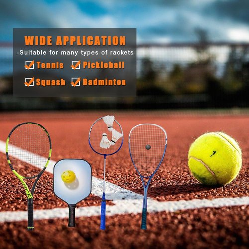 WAFJAMF New Tennis Racket Grip Tape, 4 Pack Anti Slip Badminton Racket Overgrips, Ultra Absorbent Pickleball Overgrip, Breathable, Quick Dry