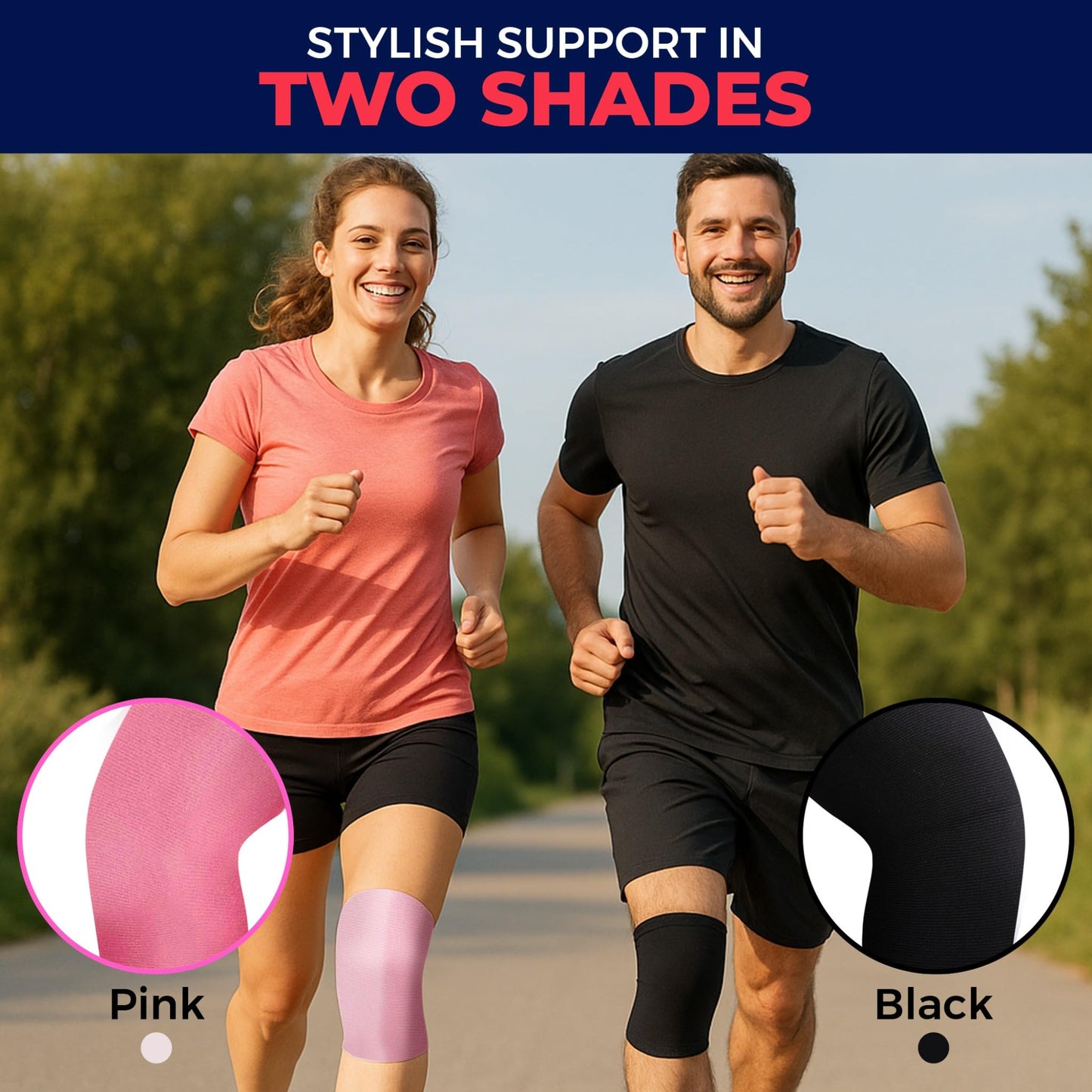 Dr. Arthritis Doctor-Developed Thick Knee Brace Support, Secure Compression Sleeve for Joint Stability (Black, L)