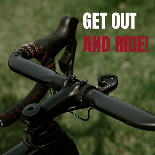 KOM Cycling Garmin Bike Mount with from Edge Mount Designed for Garmin Edge 540, Edge 840 and Other Models (Aero - Black)