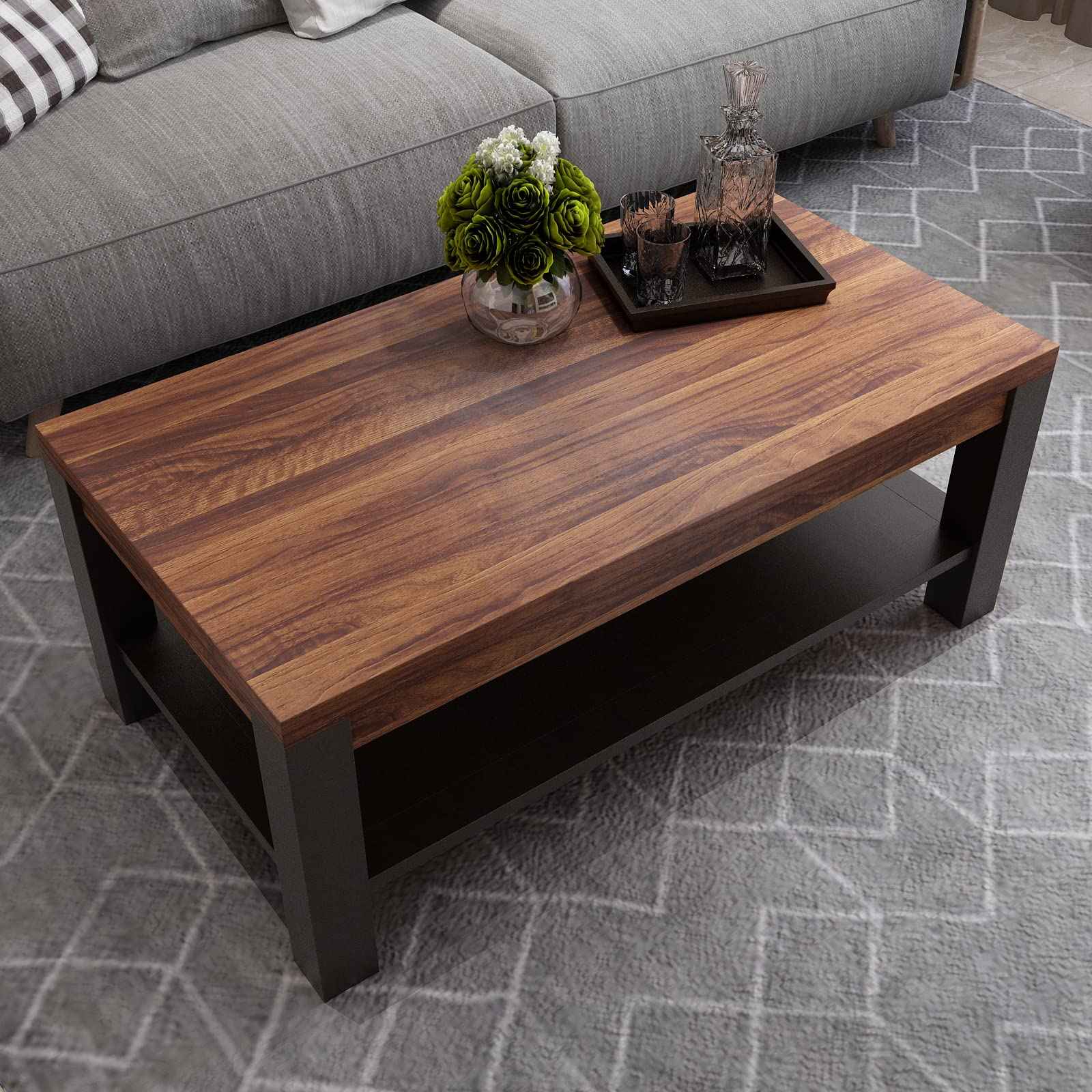 Decotalk Wood Contact Paper 17.7"x200", Walnut Wood Grain Contact Paper for Countertops, Wood Wallpaper Peel and Stick, Wood Look Contact Paper Removable, Wood Wallpaper for Bedroom Decorative