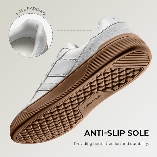 AIRHAS Women's Barefoot Sneakers - Wide Toe Box, Zero Drop, Vegan Leather, Comfortable Walking Shoes