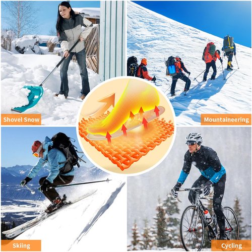 Insole Foot Warmers (10 Pairs) - Up to 9 Hours of Heat - Ultra Thin, No Clumping, All Natural - Air Activated Heated Insoles - Feet Warmers for Men & Women - L(EU41-44)