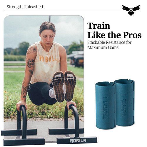 Tribus Grips Thick Grips for Dumbbells & Barbells (2.0” diameter) - Thick Dumbbell Grips (One Pair), Arm & Forearms & Grip Strength - Superior Barbell Grip & Comfort for Weight Lifting