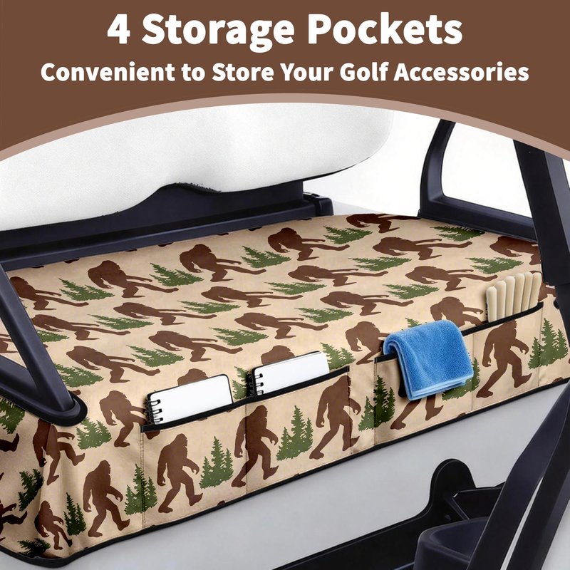 rywyyebsi Golf Cart Seat Covers with Front Pockets Golf Cart Seat Towel Blanket for Men Women Keeps Seat Comfortable and Clean 51"x 31" Golf Cart Accessories for 2-Person Seats Decorations