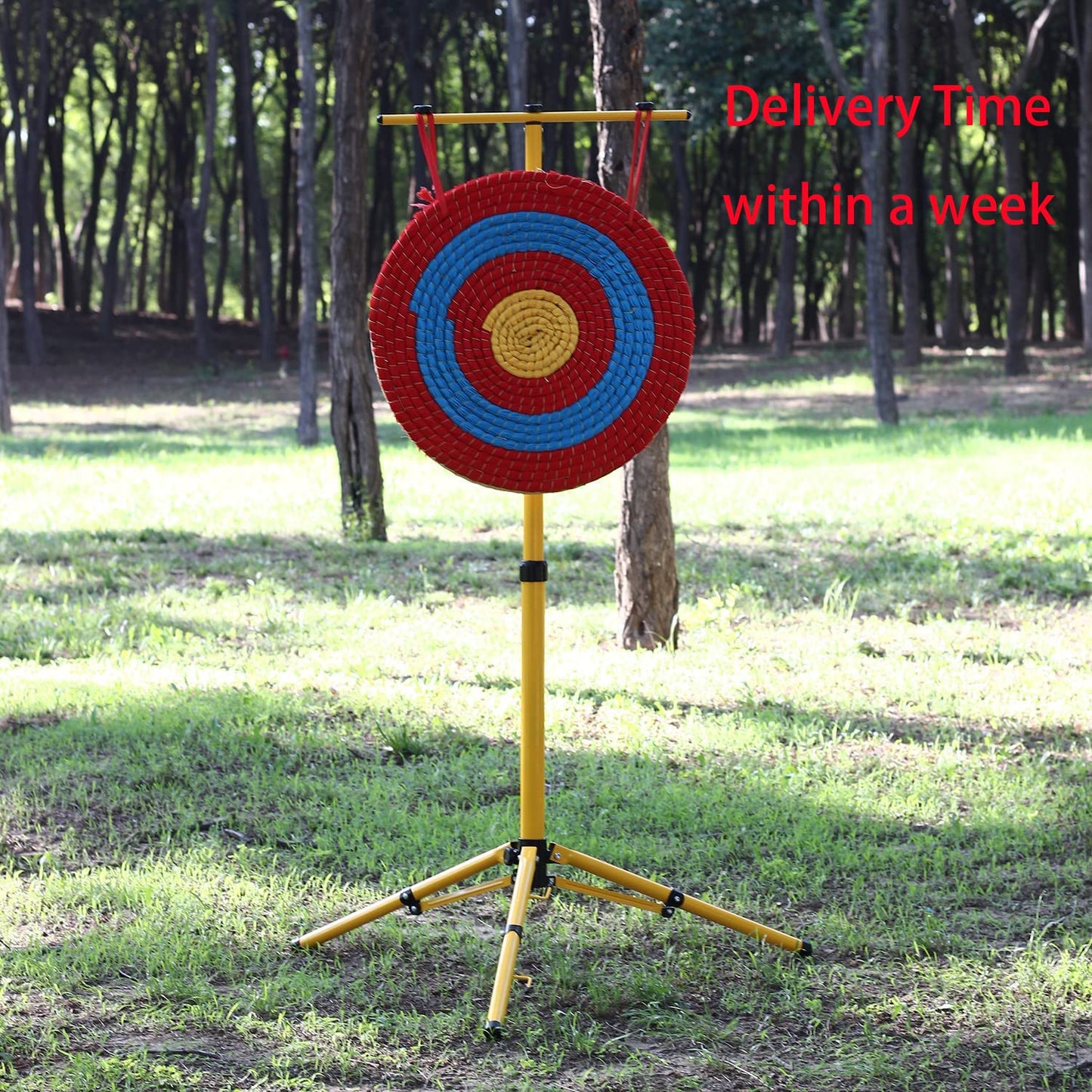 SOPOGER Archery Target for Backyard Adult, Easy Arrow Removal Bow Target, Durable Bow and Arrow Target for Youth Outdoor Shooting Practice (Straw Target Red)