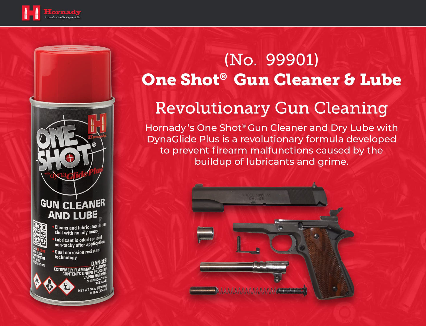 Hornady One Shot Gun Cleaner and Case Lube, 10 oz – Aerosol Dry Lube, With DynaGlide Plus – Clean, Non-Sticky and Easy to Use – Contains No Petroleum, Won't Contaminate Powder or Primers