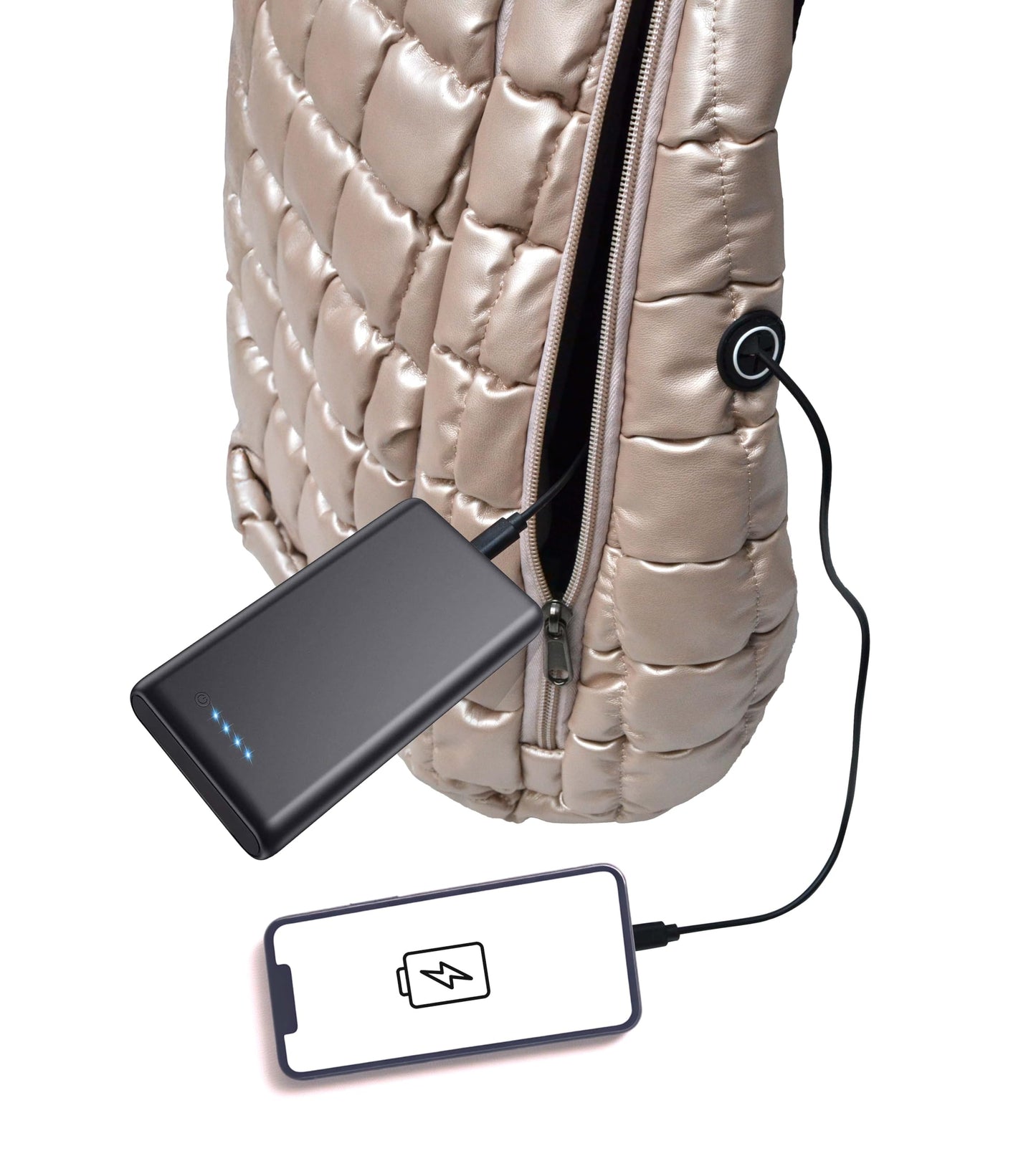 Nupouch Puffy Atheisue Bag, Fashion, Travel, Pickleball, Weekend Trip, Sling, Daily Use, Champange