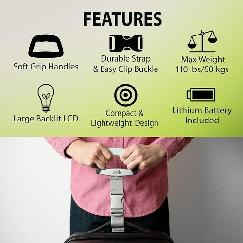 Eat Smart Luggage Scale - Accurate Weighing for Travel | Compact & Lightweight Design