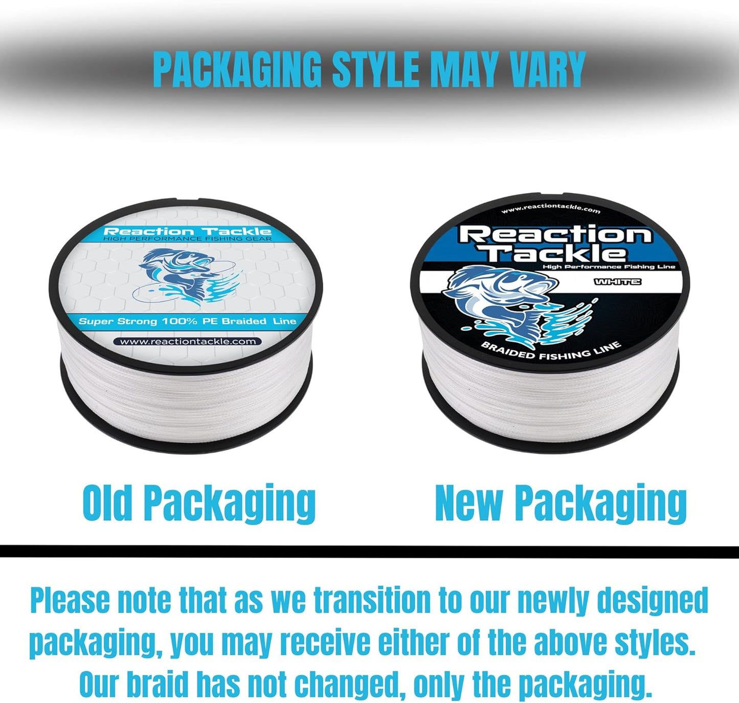 Reaction Tackle Braided Fishing Line - Pro Grade Power for Saltwater & Freshwater - High Visibility Colored Braid