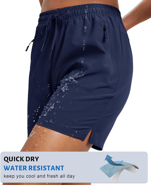 MAGCOMSEN Women's Hiking Shorts - Quick Dry, Lightweight, UPF 50+ | Athletic Summer Shorts with Pockets