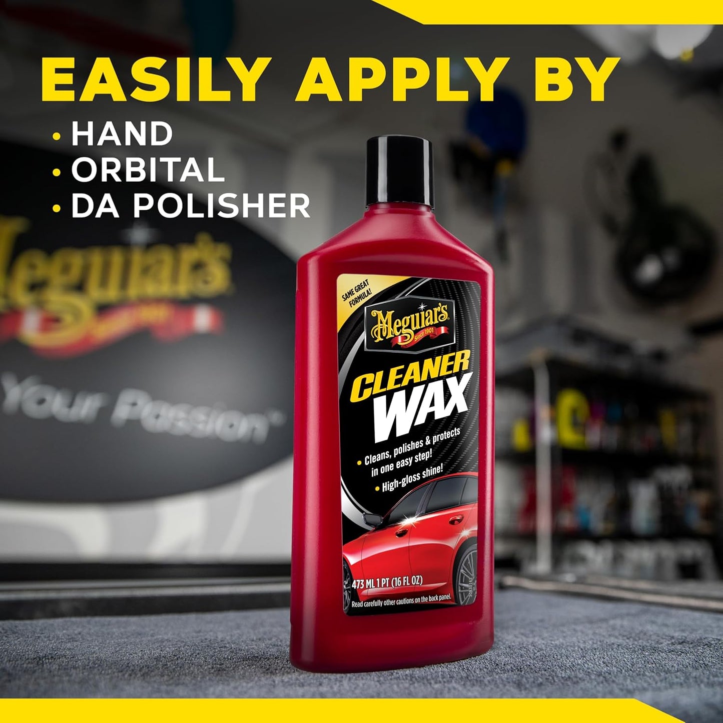 Meguiar’s Cleaner Wax - Liquid Car Wax For DIY Detailers | Cleans, Polishes & Protects - 16 Oz Bottle