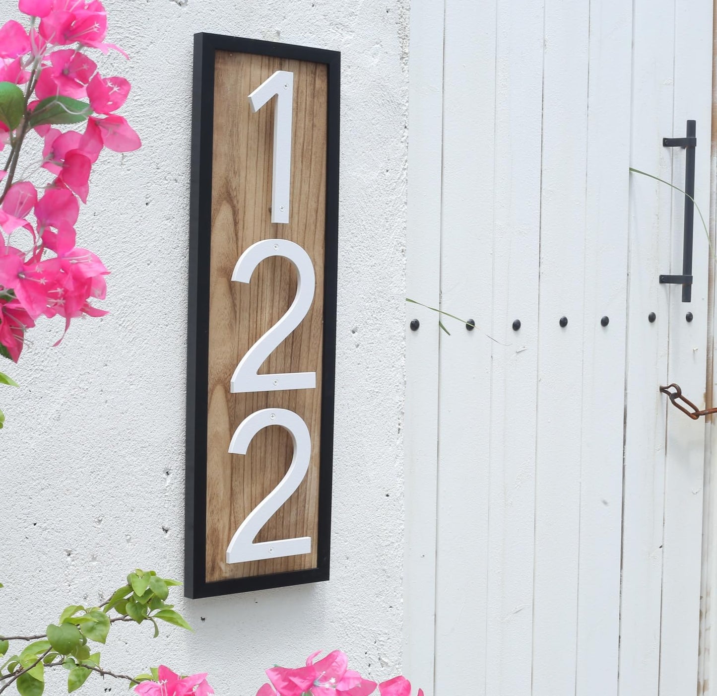 IVERRA 8 Inch Large Floating House Numbers, White Modern House Number for Outside, Home Address Numbers for Outdoor Garage Gate Wall Street (0)