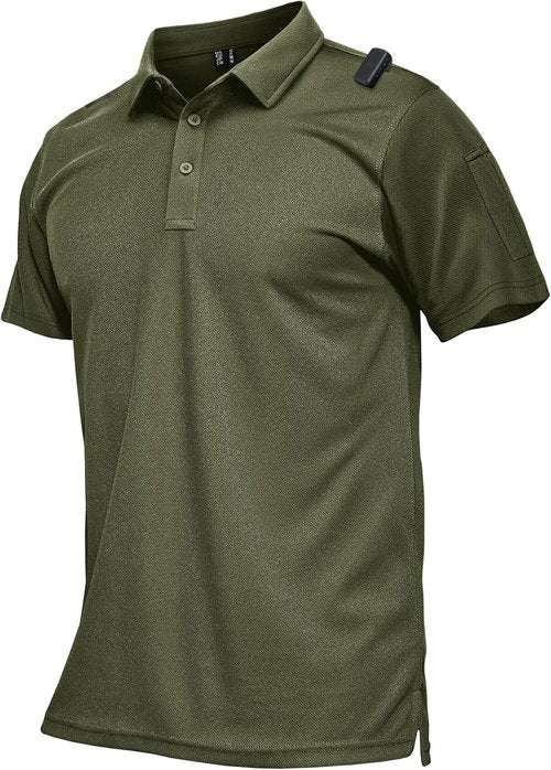 MAGCOMSEN Men's Tactical Polo Shirt - Quick Dry Performance with UPF 50+ Protection | Short Sleeve Golf Shirt