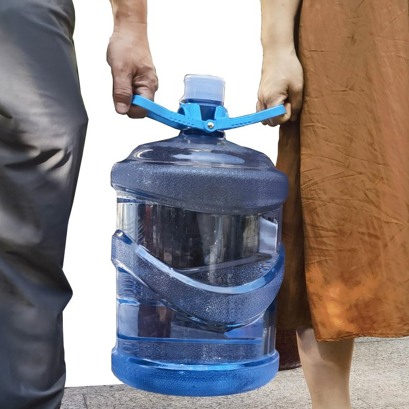 Storbuffs 2 Pack 5 Gallon Water Bottle Holder Purified Drinking Water Jug Caps Carrier Lift Labor Energy Saving Ergonomic Grip Handle Carrier Non-Slip Holder Lifter Heavy Duty Clip no jug