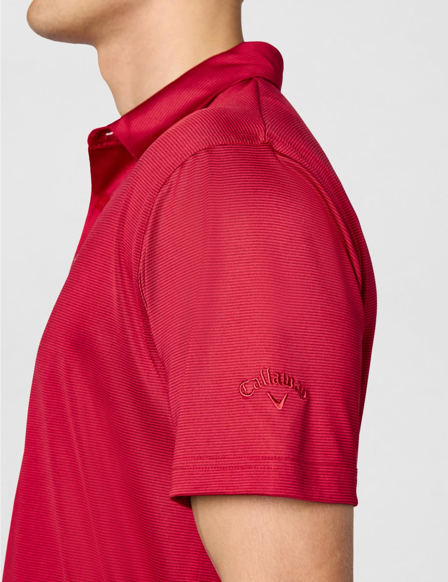 Callaway Men's Fine Line Stripe Short Sleeve Moisture-Wicking Stretch Golf Polo Shirt (Available in Big & Tall)