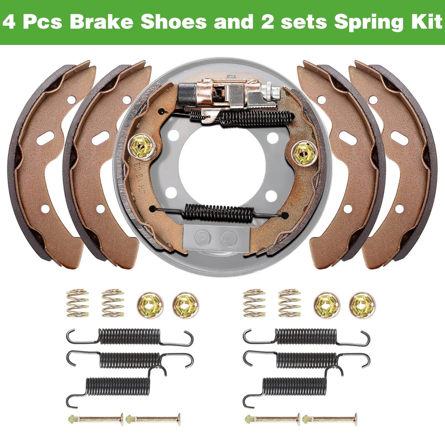 10L0L Golf Cart Brake Maintenance Kit for 1997-Up 4 Cycle Gas EZGO TXT Marathon Medalist Columbia 1" Hole Brake Hub Drums Pads/Shoes Spring Kit OEM# 21807-G1 41843-94 70794G01 70795G01 27943G01