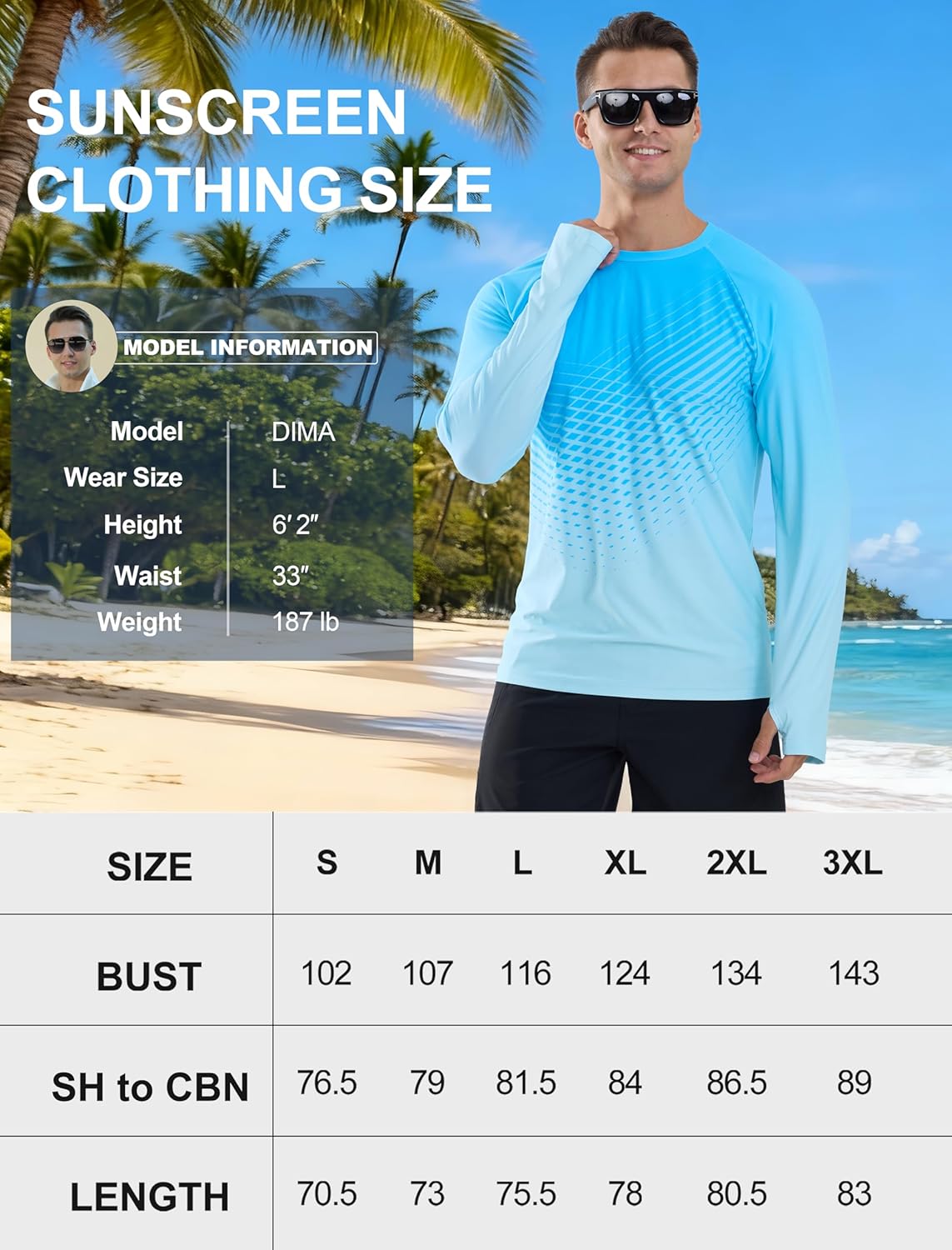 Skiennix Men's UPF 50+ Sun Protection Long Sleeve Rash Guard | Quick-Dry Lightweight Swim Shirt