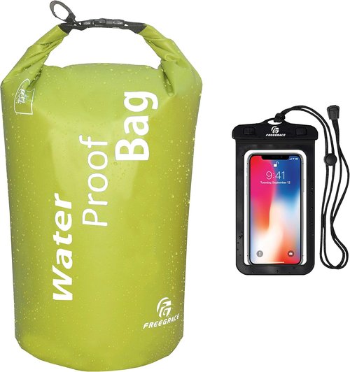 Freegrace Waterproof Dry Bag - Lightweight Dry Sack with Seals | Floats on Water for Kayaking, Camping, Fishing