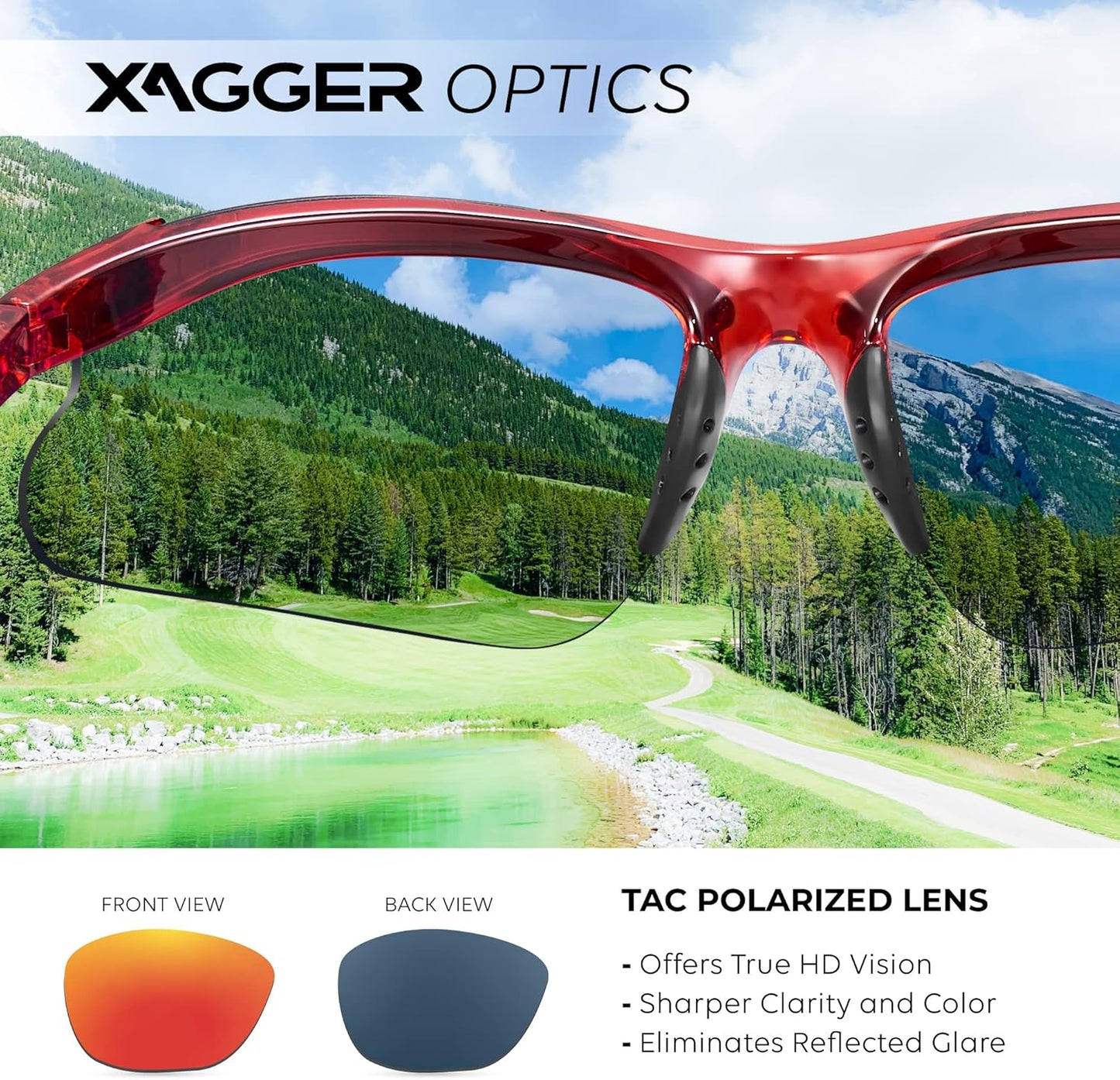 Xagger Kids Youth Polarized Sports Sunglasses for Boys Girls Baseball Softball Glasses TR90 Frame